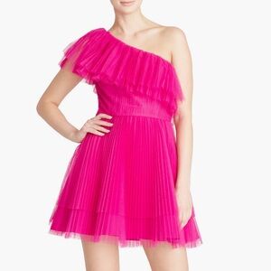 ML tulle one shoulder dress